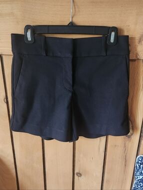 Loft Size 0 High Waisted Classic Black Women's Tailored Shorts With Pockets